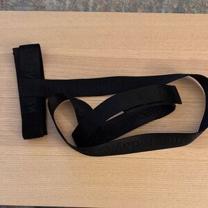 Black Lululemon Wordmark Yoga Strap